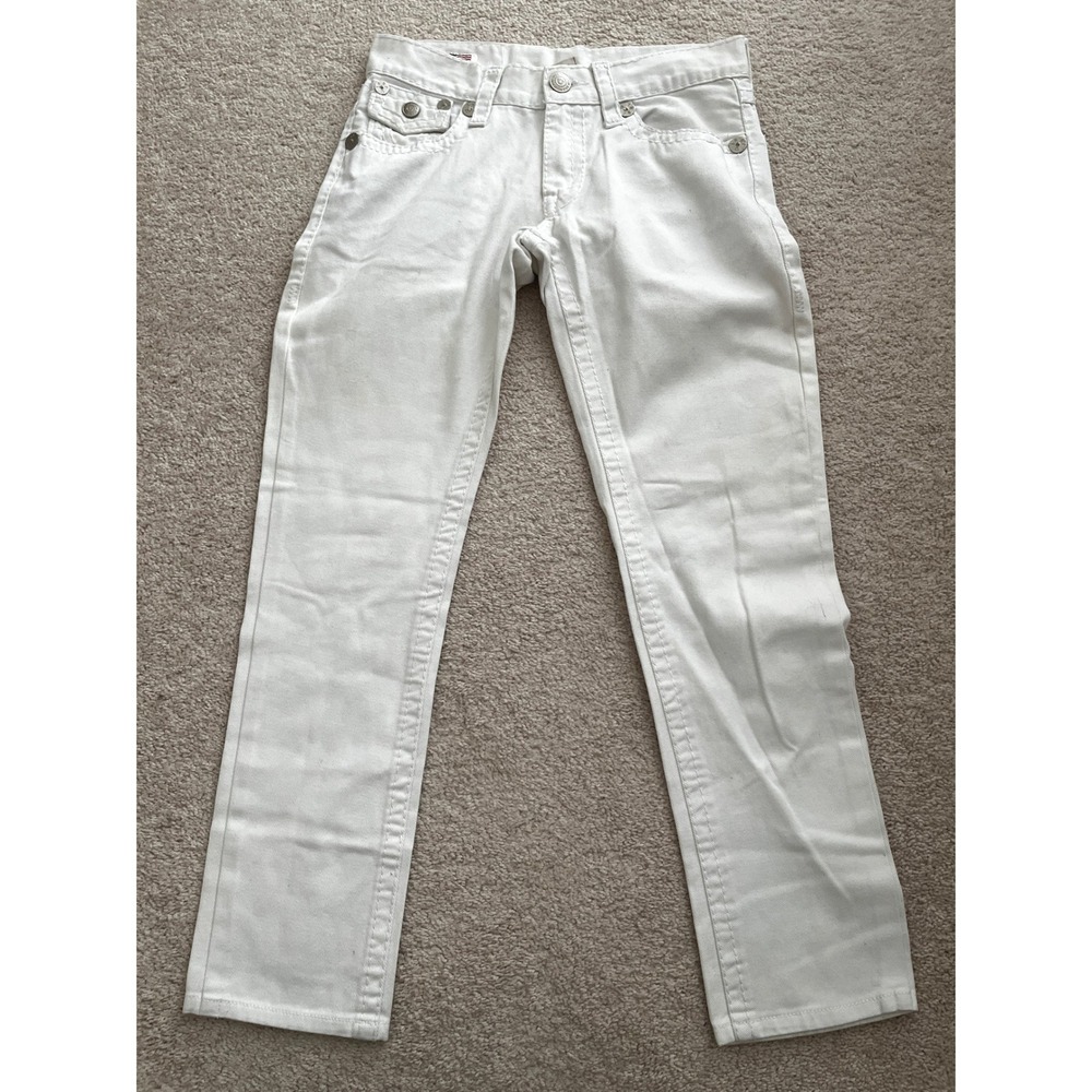 True Religion Men's Ricky Super T Denim White Jeans Made in USA 32x31